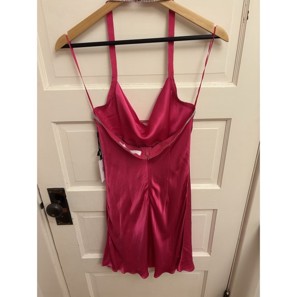ASTR Women's Pink Sicily Halter Dress Lined Rhinestones Size Medium New $118 - Picture 9 of 11